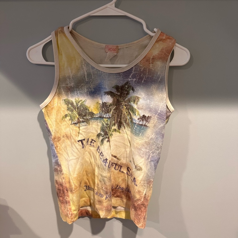 Colorful Y2K Tropical Tank Top